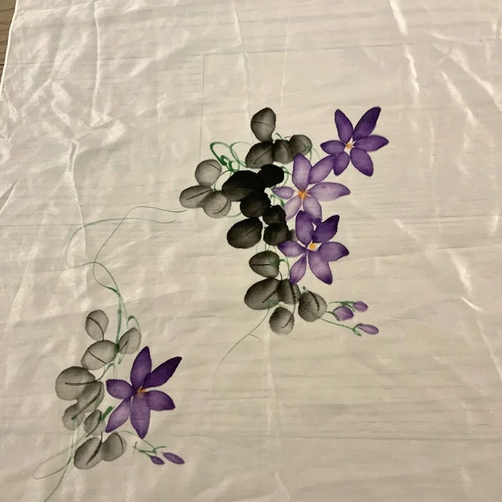 Vintage 100% Silk Large Square Scarf - Picture 5 of 6